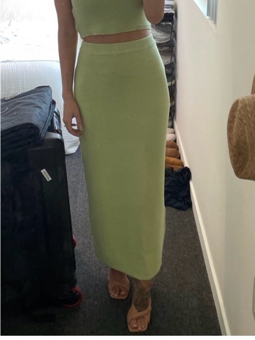 Sabo knit green skirt size S